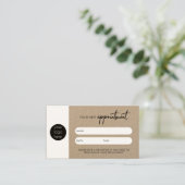 クラフト素朴ビジネスネクストアポイントメントカード 名刺 (スタンド正面)