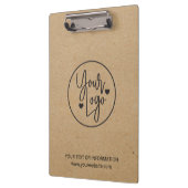 クラフト素朴ビジネスロゴ企業の会社 クリップボード (左)