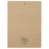 クラフト素朴ビジネスロゴ企業の会社 クリップボード (裏面)