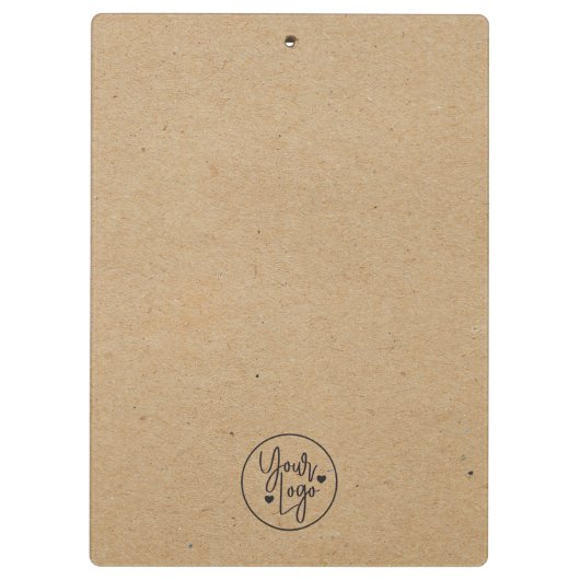 クラフト素朴ビジネスロゴ企業の会社 クリップボード (裏面)
