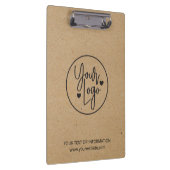 クラフト素朴ビジネスロゴ企業の会社 クリップボード (右)