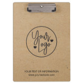 クラフト素朴ビジネスロゴ企業の会社 クリップボード (正面)