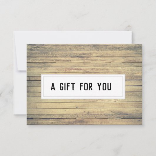 クラフト素朴ビーチウォッシュカスタムギフト証明書