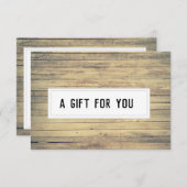 クラフト素朴ビーチウォッシュカスタムギフト証明書 (正面/裏面)