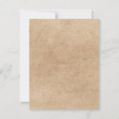 クラフト素朴ピンクウォーターカラーフローラスイーツ16 招待状 (裏面)