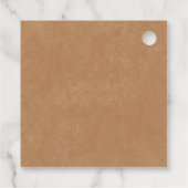 クラフト素朴ピンク牡丹フローラ結婚の感謝 フェイバータグ (裏面)