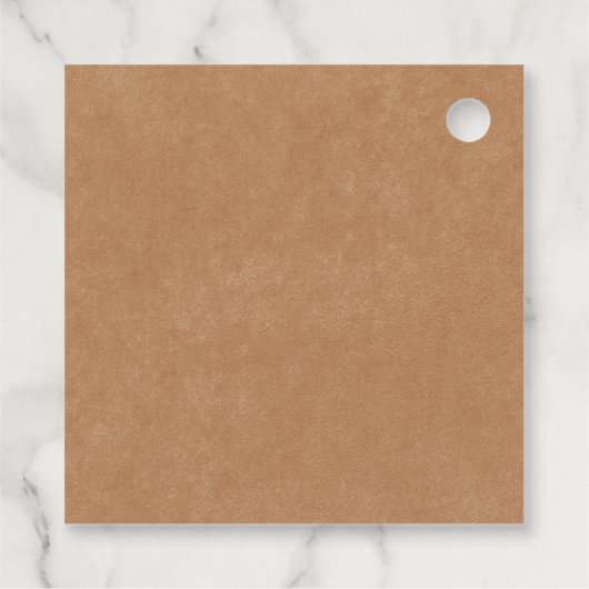 クラフト素朴ピンク牡丹フローラ結婚の感謝 フェイバータグ (裏面)