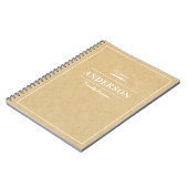 クラフト素朴ファパーソナライズされたミリレシピ本 ノートブック (左側)