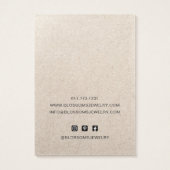 クラフト素朴フェイク紙イヤリング表示カード (裏面)