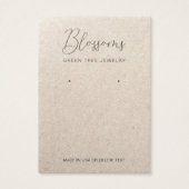 クラフト素朴フェイク紙イヤリング表示カード (正面)