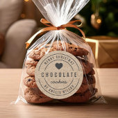 クラフト素朴フェイク自家製グッズ楽しいクリスマス ラウンドシール