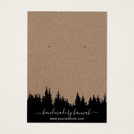 クラフト素朴フォレスト手作りイヤリングディスプレイ (裏面)