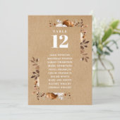 クラフト素朴フローラテーブル番号座席表 招待状 (スタンド正面)