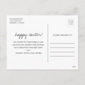 クラフト素朴フローラハッピーイースターはがき シーズンポストカード (裏面)