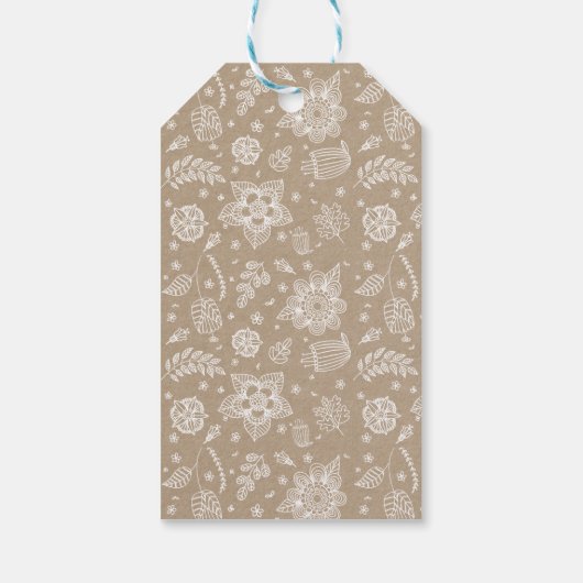 クラフト素朴フローラハッピーイースターギフトラベル ギフトタグ (裏面)