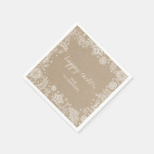 クラフト素朴フローラハッピーイースター紙ナプキン スタンダードカクテルナプキン (角)