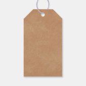 クラフト素朴フローラブラウンクリームサンキュー結婚ズ ギフトタグ (裏面)