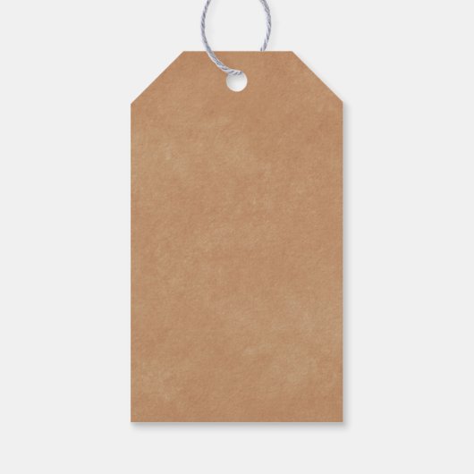 クラフト素朴フローラブラウンクリームサンキュー結婚ズ ギフトタグ (裏面)