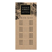 クラフト素朴フローラメイクアップアーティストヘアサロン価格 ラックカード (正面)