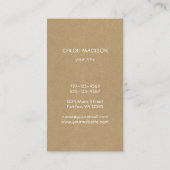 クラフト素朴フローラリースモノグラム  名刺 (裏面)