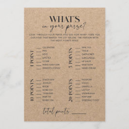 クラフト素朴ブライダルシャワーの財布の中のwhats