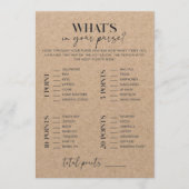 クラフト素朴ブライダルシャワーの財布の中のwhats (正面)