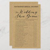クラフト素朴ブライダルシャワーゲームプリント (正面/裏面)