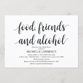 クラフト素朴ブライダルシャワーブランチ招待状 招待状