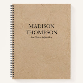 クラフト素朴ブラウン紙シンプルプロフェッショナル ノートブック