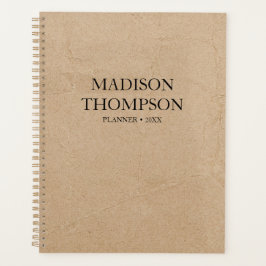 クラフト素朴ブラウン紙シンプルプロフェッショナル プランナー手帳