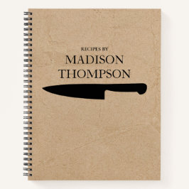 クラフト素朴ブラウン紙シンプルレシピクックブック ノートブック