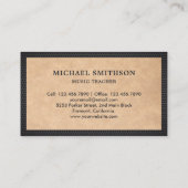 クラフト素朴ブラッククラリネット音楽先生 名刺 (裏面)