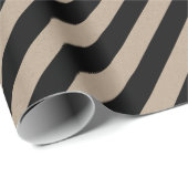 クラフト素朴ブラックワイドストライプ ラッピングペーパー (ロールコーナー)