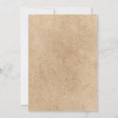 クラフト素朴ブルーフローラ結婚式の日付を保存 (裏面)