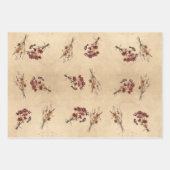クラフト素朴プレス紙花 ラッピングペーパーシート (正面3)