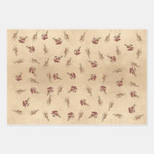 クラフト素朴プレス紙花 ラッピングペーパーシート (正面2)