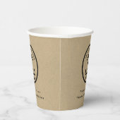 クラフト素朴プロフェッショナルビジネスロゴ&文字 紙コップ (右)