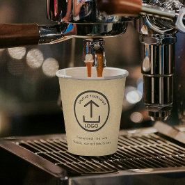 クラフト素朴プロフェッショナルビジネスロゴ&文字 紙コップ