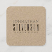 クラフト素朴プロフェッショナルブラック スクエア名刺 (正面)