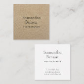 クラフト素朴プロフェッショナル スクエア名刺 (正面/裏面)