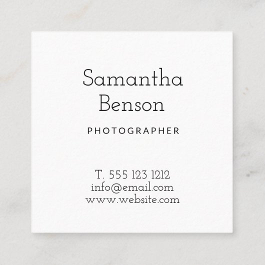 クラフト素朴プロフェッショナル スクエア名刺 (裏面)