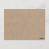 クラフト素朴ベビーシャワーアドバイスとウィッシュカード ポストカード (裏面)