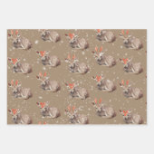 クラフト素朴ベビードードディアーズ休日の服装 ラッピングペーパーシート (正面2)