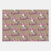 クラフト素朴ベルネーズドッグススレディングのまわりに ラッピングペーパーシート (正面3)