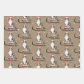 クラフト素朴ベルネーズドッグススレディングのまわりに ラッピングペーパーシート (正面)