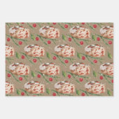 クラフト素朴ベーキングクランベリーレモンローフケーキ ラッピングペーパーシート (正面)