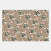 クラフト素朴ペパーミントココアジンジャーブレッドCookie ラッピングペーパーシート (正面)