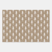 クラフト素朴ホワイトウッドランドスパーストウヒの木 ラッピングペーパーシート (正面)