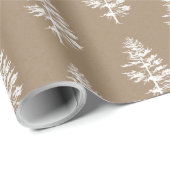 クラフト素朴ホワイトウッドランドスプルース ラッピングペーパー (ロールコーナー)