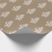 クラフト素朴ホワイトウッドランドスプルース ラッピングペーパー (角)